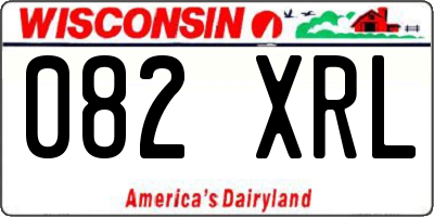 WI license plate 082XRL