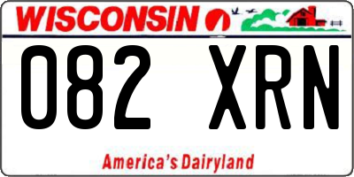 WI license plate 082XRN