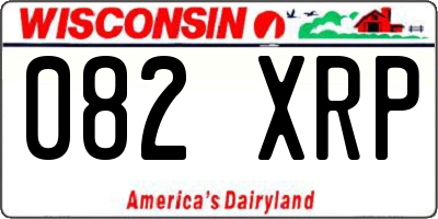 WI license plate 082XRP