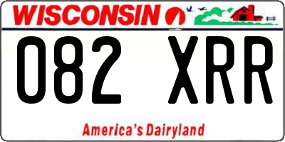 WI license plate 082XRR