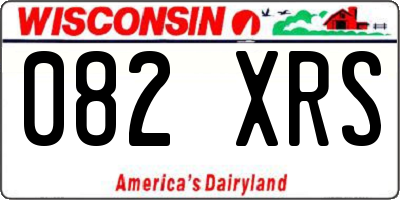 WI license plate 082XRS