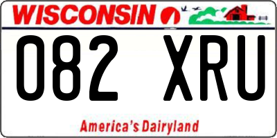 WI license plate 082XRU