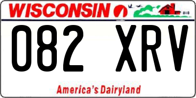 WI license plate 082XRV