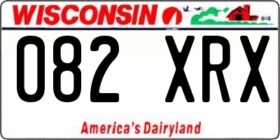 WI license plate 082XRX