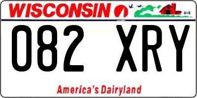 WI license plate 082XRY