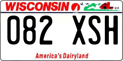 WI license plate 082XSH