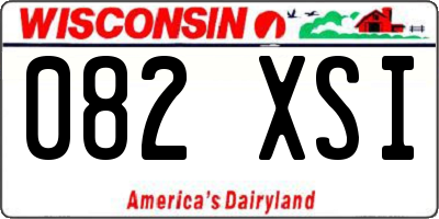 WI license plate 082XSI