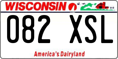 WI license plate 082XSL