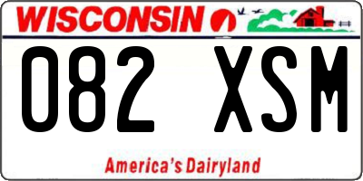 WI license plate 082XSM