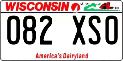 WI license plate 082XSO