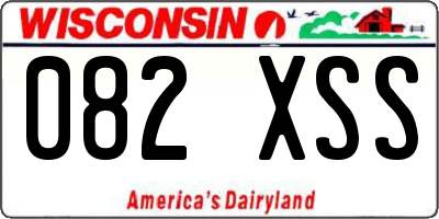 WI license plate 082XSS