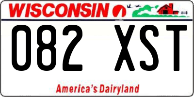 WI license plate 082XST
