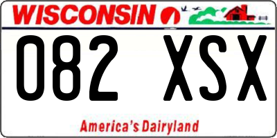 WI license plate 082XSX