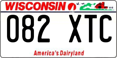 WI license plate 082XTC