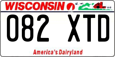 WI license plate 082XTD