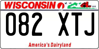 WI license plate 082XTJ