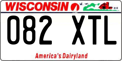 WI license plate 082XTL
