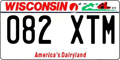 WI license plate 082XTM