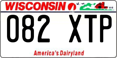 WI license plate 082XTP