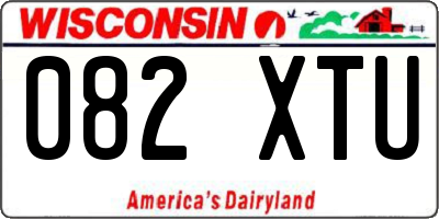 WI license plate 082XTU