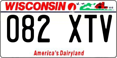 WI license plate 082XTV