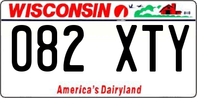 WI license plate 082XTY