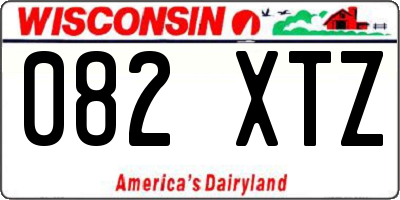 WI license plate 082XTZ