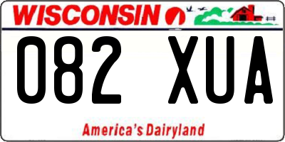 WI license plate 082XUA