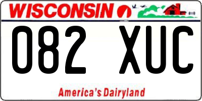WI license plate 082XUC