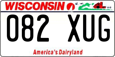 WI license plate 082XUG