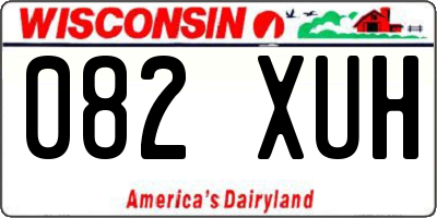 WI license plate 082XUH