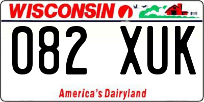 WI license plate 082XUK