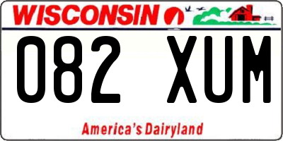 WI license plate 082XUM