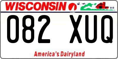WI license plate 082XUQ
