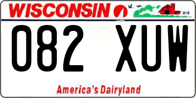 WI license plate 082XUW