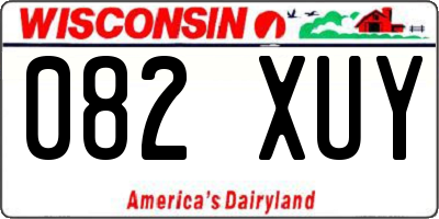 WI license plate 082XUY