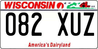 WI license plate 082XUZ