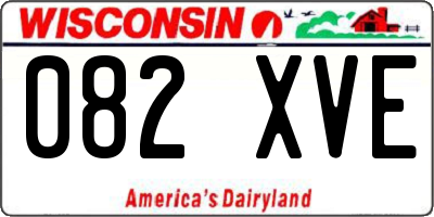 WI license plate 082XVE