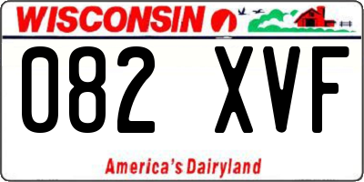 WI license plate 082XVF