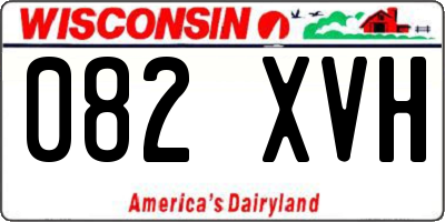 WI license plate 082XVH