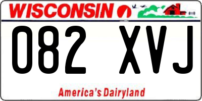 WI license plate 082XVJ
