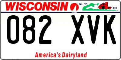 WI license plate 082XVK