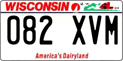 WI license plate 082XVM