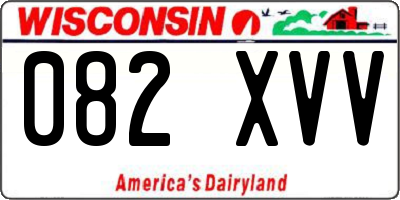 WI license plate 082XVV