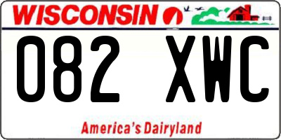 WI license plate 082XWC