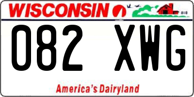 WI license plate 082XWG