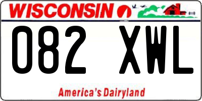 WI license plate 082XWL