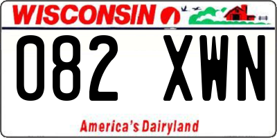 WI license plate 082XWN