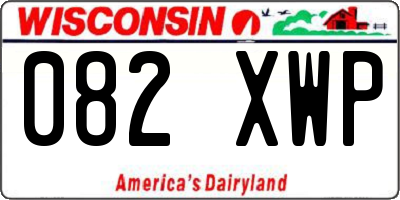 WI license plate 082XWP