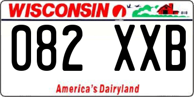 WI license plate 082XXB